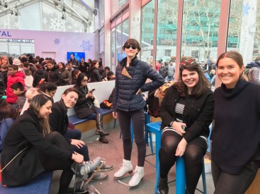ice skating at Bryant Park Winter Village