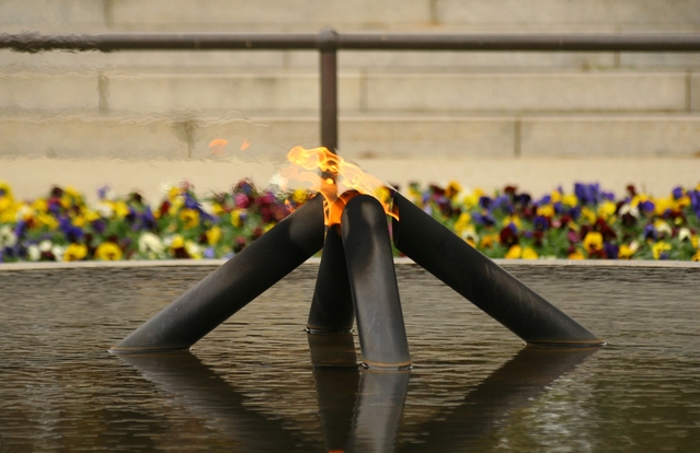 Anzac Day eternal flame Kings Park Memorial Perth WA