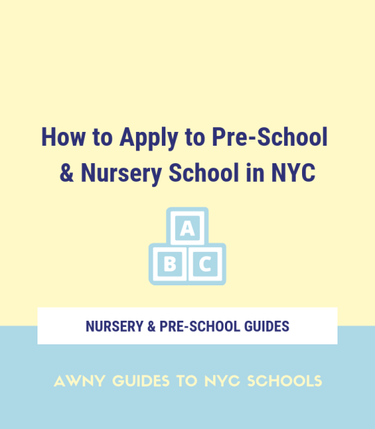 NYC pre-school nursery school application early childhood