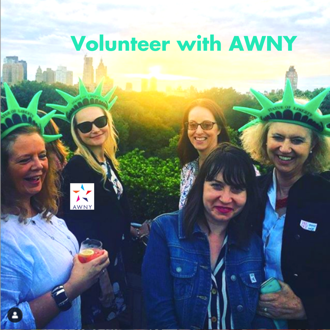 Australian women wearing Statue of Liberty crowns on a New York rooftop at The Met by Central Park