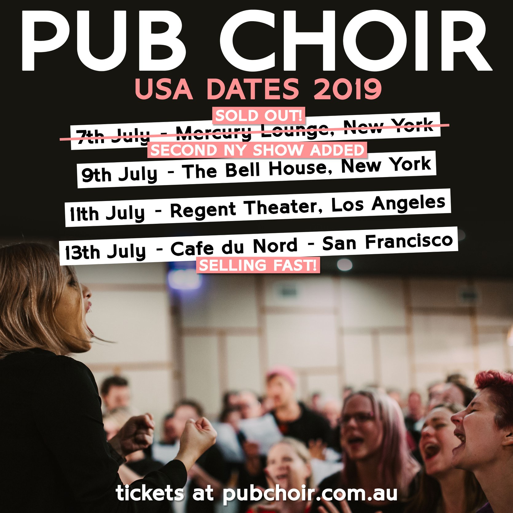 Pub Choir Australian women singers in New York