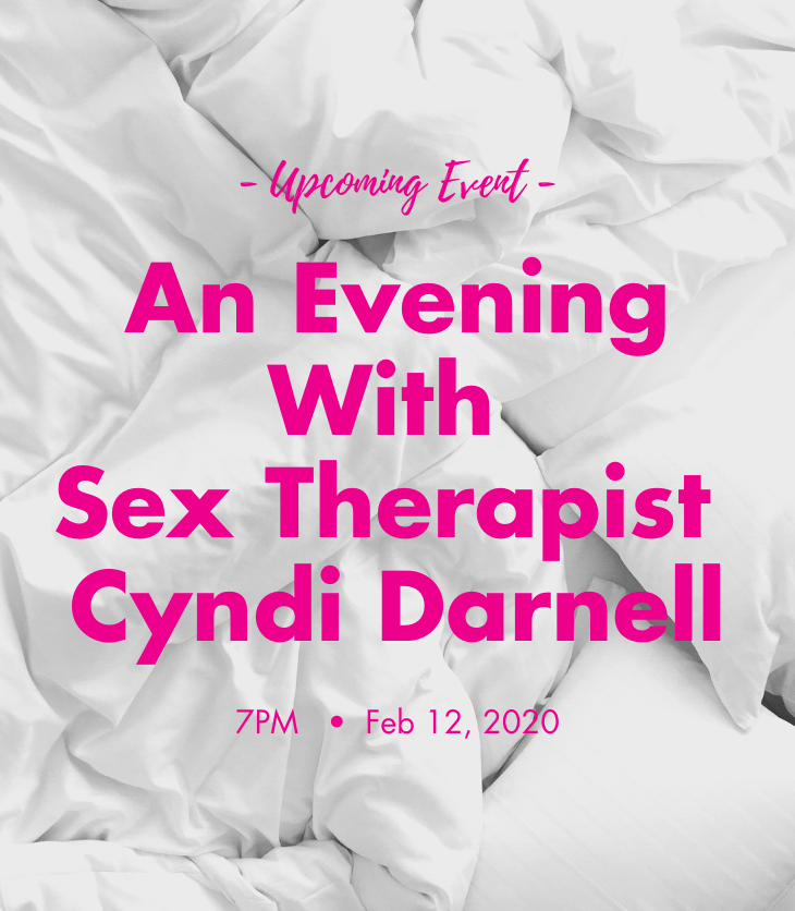 bed sheet discussion with sex therapist Cyndi Darnell