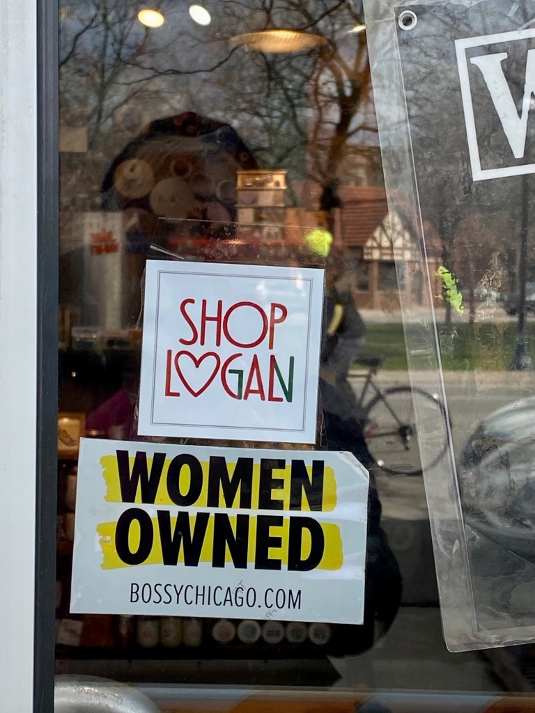 Women owned business sign in Logan Circle